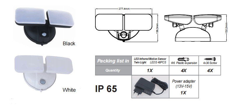 PD-2P-A LED டூயல் லைட் சோர்ஸ்: உங்கள் ஸ்மார்ட் நைட் கார்டியன்