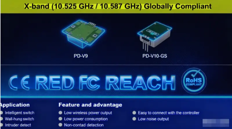 PDLUX CE/FCC/RoHS-சான்றளிக்கப்பட்ட X-பேண்ட் மைக்ரோவேவ் மோஷன் சென்சார்களை வெளியிடுகிறது: உலகளாவிய இணக்கத்திற்காக 10.525/10.587 GHz